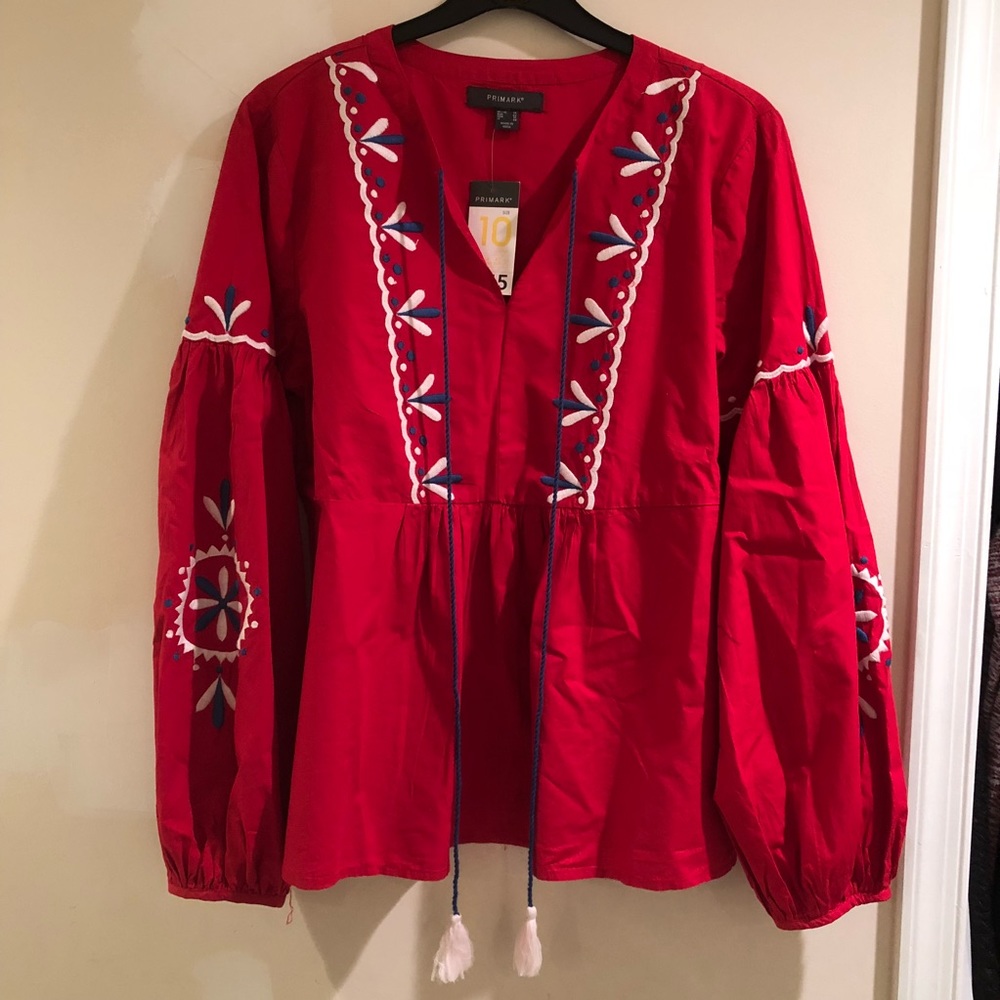 Red Boho Tunic